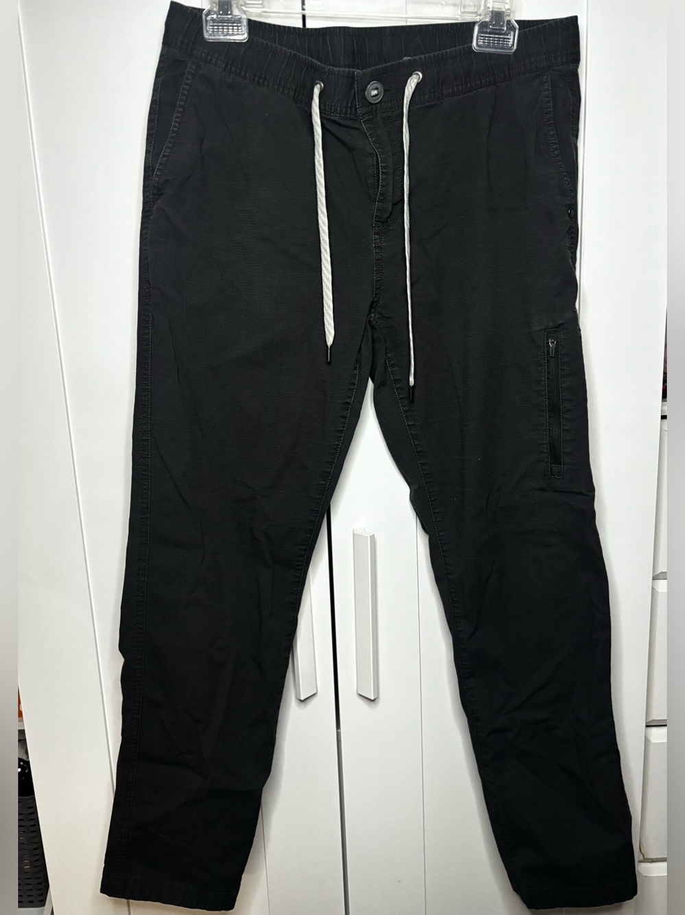 Vuori Black Drawstring Joggers with Zip Pocket